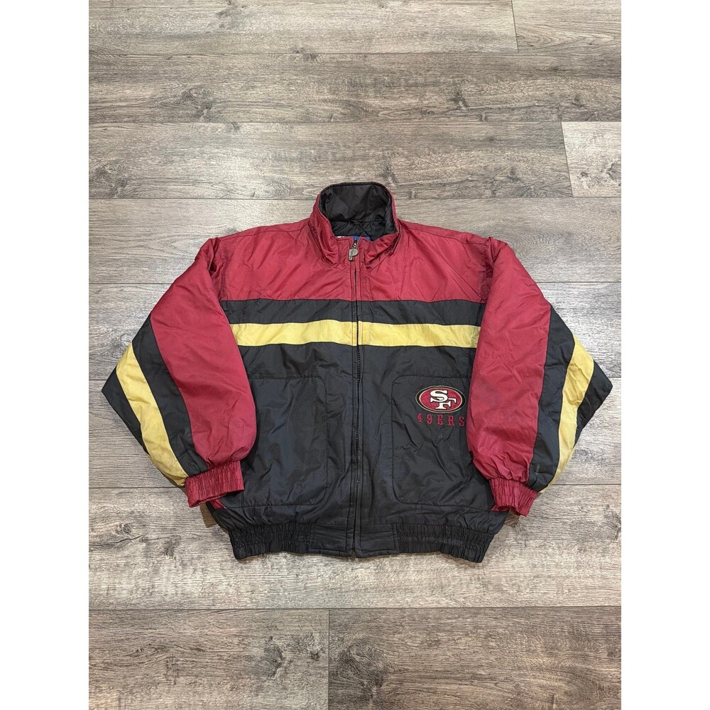 Vintage 90s Pro Player San Francisco 49ers NFL Insulated Jacket Men's Large Red